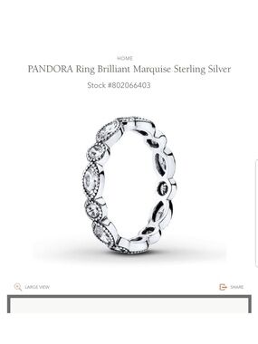 Pandora Sterling Silver Marquise & Round Eternity Band - Silver